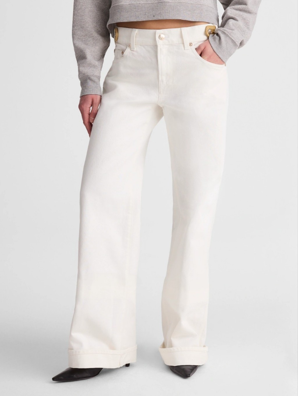 Madewell X Benjamin Talley Smith The Coolidge Low-Rise Wide-Leg Jean White 25
